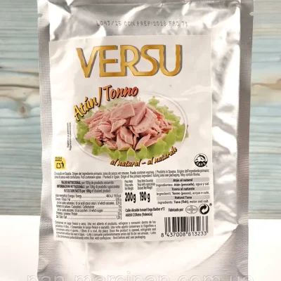 Тунець шматочками у власному соку Versu Atun Tonno 200/190г Іспанія