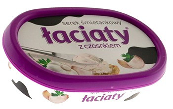 Сир-крем (сирна намазка) Laciaty з часником Польща 135 г