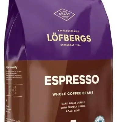 Кава в зернах 100% Арабіка Lofbergs Espresso 1 кг Швеція