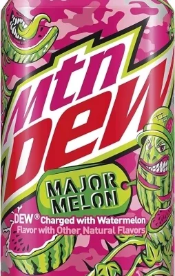 Напій сильногазований Mountain Dew Major Melon 330 мл ж/б США