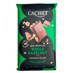 Шоколад CACHET (КАШЕТ) молочний 32% какао з фундуком (лісовий горіх) Бельгія 300г