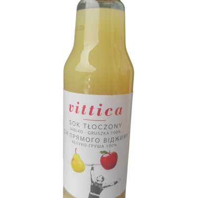 Сік прямого пресування БЕЗ САХАРА яблуко-груша Vittica Nektar Польща 750 мл