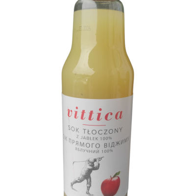 Сік прямого пресування БЕЗ САХАРА яблуко Vittica Nektar Польща 750 мл