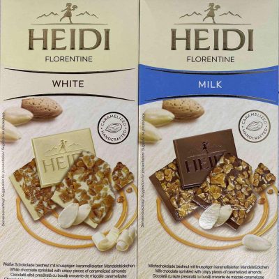 Шоколад (2 шт.) з карамелізованим шаром мигдалю Heidi Florentine 100 г Румунія
