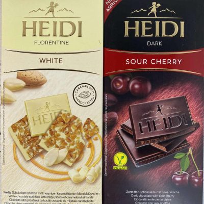Шоколад (2 шт.) з карамелізованим шаром мигдалю Florentine 100 г і темний Кислая вишня 80 г Heidi Румунія