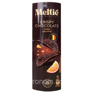 Шоколадні чипси з апельсином Crispy dark orange Meltie 125 г Бельгія