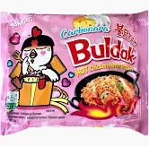 Локшина швидкого приготування зі смаком курки в соусі карбонара гостра Булдак Buldak 130 г