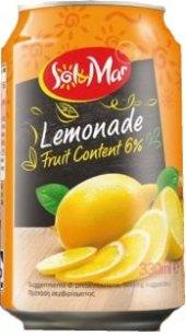 Лимонад газований 6% цитрусовий сік Sol & Mar Cloudy Lemon 330 мл Польща