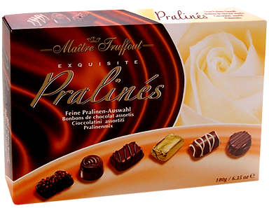 Цукерки шоколадні Асорті Праліне Maitre Truffout Австрія 180г