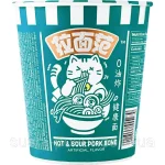 Суп швидкого приготування кисло-гострий з локшиною рамен та свининою у стакані Fans 93г  Китай