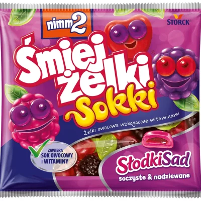 Желейные конфеты Сладкий сад Śmiejżelki Sokki Słodki Sad 90г Германия