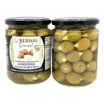 Оливки зелені фаршировані мигдалем БЕЗ ГЛЮТЕНУ. Bernal Gourmet Almendra 436/250г Іспанія