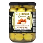 Оливки зелені фаршировані мигдалем БЕЗ ГЛЮТЕНУ. Bernal Gourmet Almendra 436/250г Іспанія