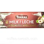 Шоколад молочний без глютену з фундуком Torras Milk Huzelnuts 300 г Іспанія