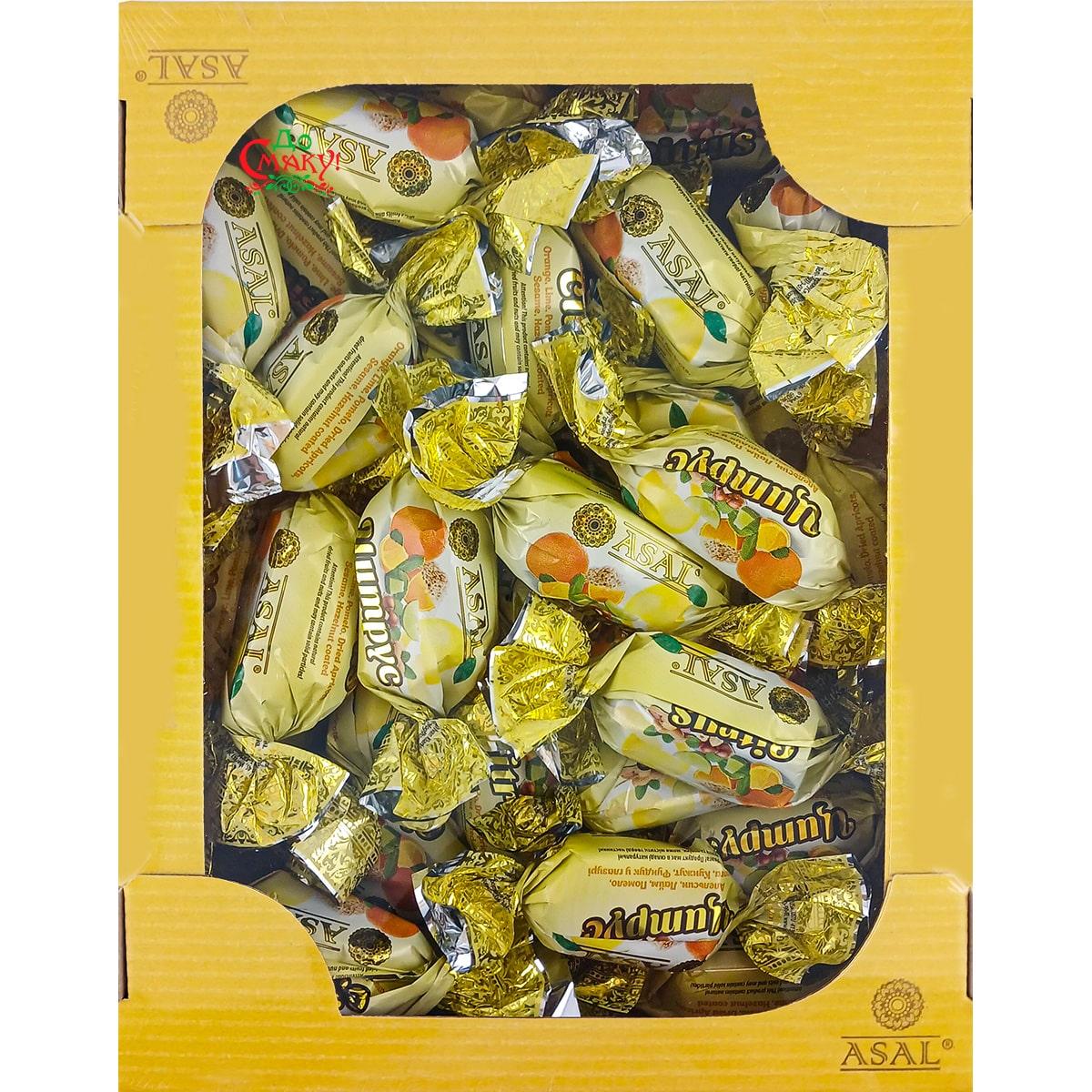 Цукерки "Цитрус" (апельсин, лайм, памело, кунжут, фундук, Asal, Україна, 1 кг.