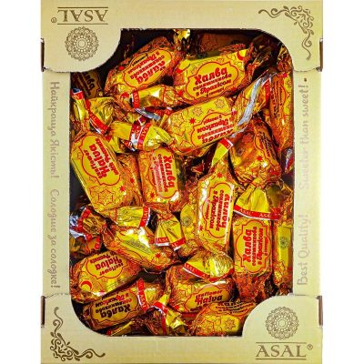 Цукерки Халва соняшникова з арахісом у глазурі, Asal, Україна, 1 кг.