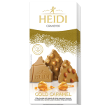 Шоколад білий із карамеллю і суцільним карамелізованим фундуком Heidi Grand'Or Gold Caramel 100 г Румунія