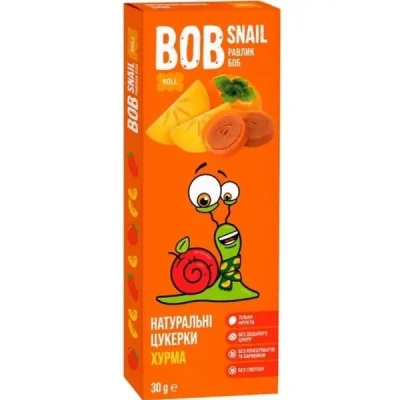 Фруктові цукерки з Хурми БЕЗ ЦУКРУ ТА ГЛЮТЕНУ  Bob Snail 30 г