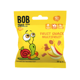 Натуральные снеки для детей Bob Snail Мультіфрукт 40 г