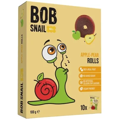 Цукерки фруктові яблучно-грушеві Bob Snail (10 шт. х 10 г) 100 г