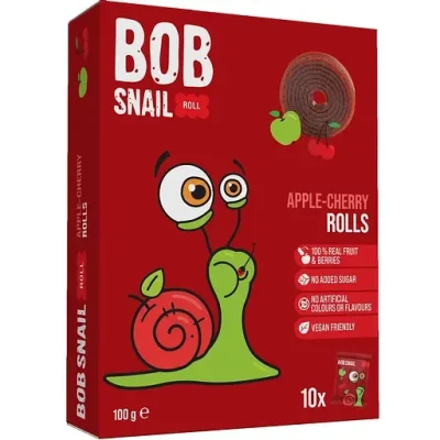Цукерки фруктові яблучно-вишневі Bob Snail (10 шт. х 10 г) 100 г