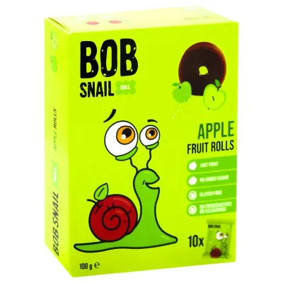Цукерки фруктові яблуко Bob Snail (10 шт. х 10 г) 100 г