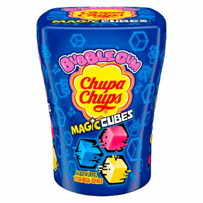 Жувальна гумка Bubble Gum із фруктовим смаком Chupa Chups Magic Cubes Bubble Gum  86г Италия