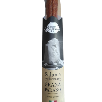 Ковбаса салямі з пармезаном БЕЗ ГЛЮТЕНА Salumi Capputa Salame con Formaggio Grana Padano, 300г Италия