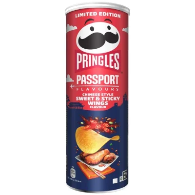 Чипси зі смаком крилець у китайському стилі Pringles Passport Flavours Chinese Style Sweet & Sticky Wings 165г
