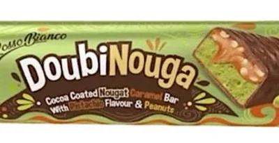 Дубайський шоколадний батончик з какао-нугою, фісташками й арахісом Rosso Bianco Doubinouga 50 г