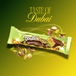 Дубайський шоколадний батончик з какао-нугою, фісташками й арахісом Rosso Bianco Doubinouga 50 г