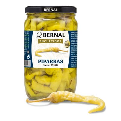 Перець чилі солодкий, маринований БЕЗ ГЛЮТЕНА Bernal Piparras Sweet Chilli Peppers 685/300г Іспанія