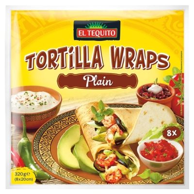 Тортилька з пшеничного борошна Tortilly Wraps Plain Vegan El Tequito (8 шт.) 320 г Німеччина