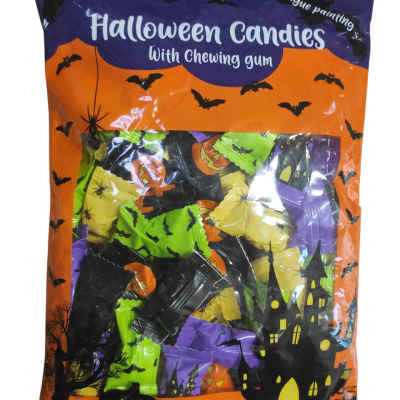 Льодяники кислий мікс із жувальною гумкою HALLOWEEN candies (фарбує язик) 250 г Нідерланди
