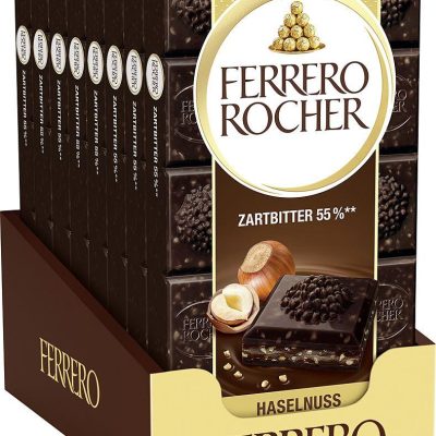 Шоколад чорний 55% з фундуком Ferrero Rocher Zartbitter 55% 90г Італія