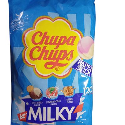 Цукерки на паличці три смаки Chupa Chups Milky 1 шт. х12г Іспанія