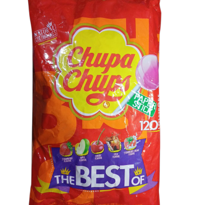 Цукерки на паличці п'ять смаків Chupa Chups The Best Of 120шт 1440г Іспанія