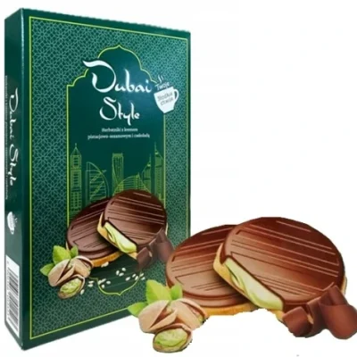 Печиво «Дубайський стиль» із фісташково-кунжутним кремом у шоколаді Dubai Style Twoje 180г Польща