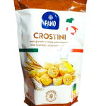 Гренки хлібні цільнозернові з оливковою олією Pano Crostini 80г Італія