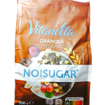 Гранола (Мюслі) БУЗ ЦУКРУ зі смаком какао та лісовими горіхами Vitanella Granola No Sugar 300г Польща