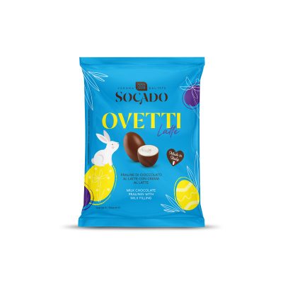 Цукерки шоколадні Яйця з кремом латте Socado Ovetti Latte110г Італія