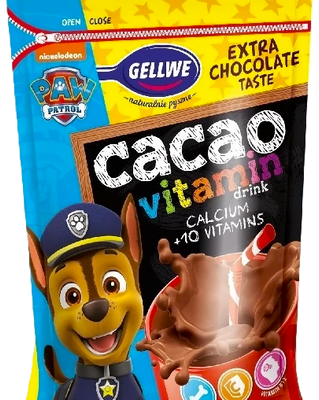 Дитяче какао з вітамінами Щенячий Патруль Gellwe cacao vitamin Paw Patrol 500г Польща