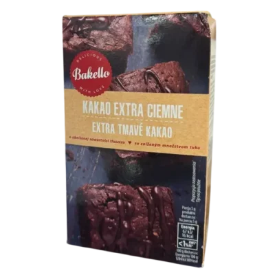 Какао порошок екстра темний Bakello Kakao Extra Ciemne 200 г Польща