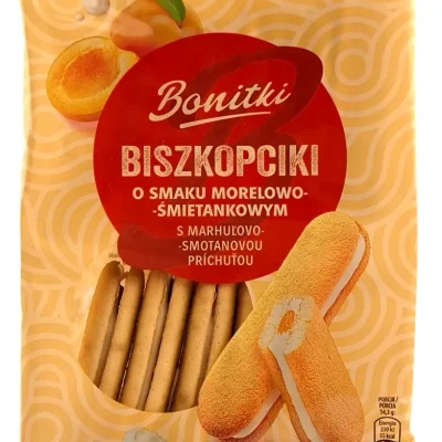 Печиво бісквітне з вершково-абрикосовою начинкою Bonitki 170 г Польща