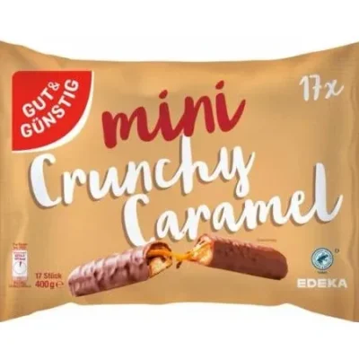 Міні - Батончики з карамеллю Gut&Gunsting Mini Crunchy Caramel (17x21г)  400г Німеччина