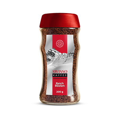 Кава розчинна сублімована Swisso Kaffe Reich Rösten 200г​​ Німеччина