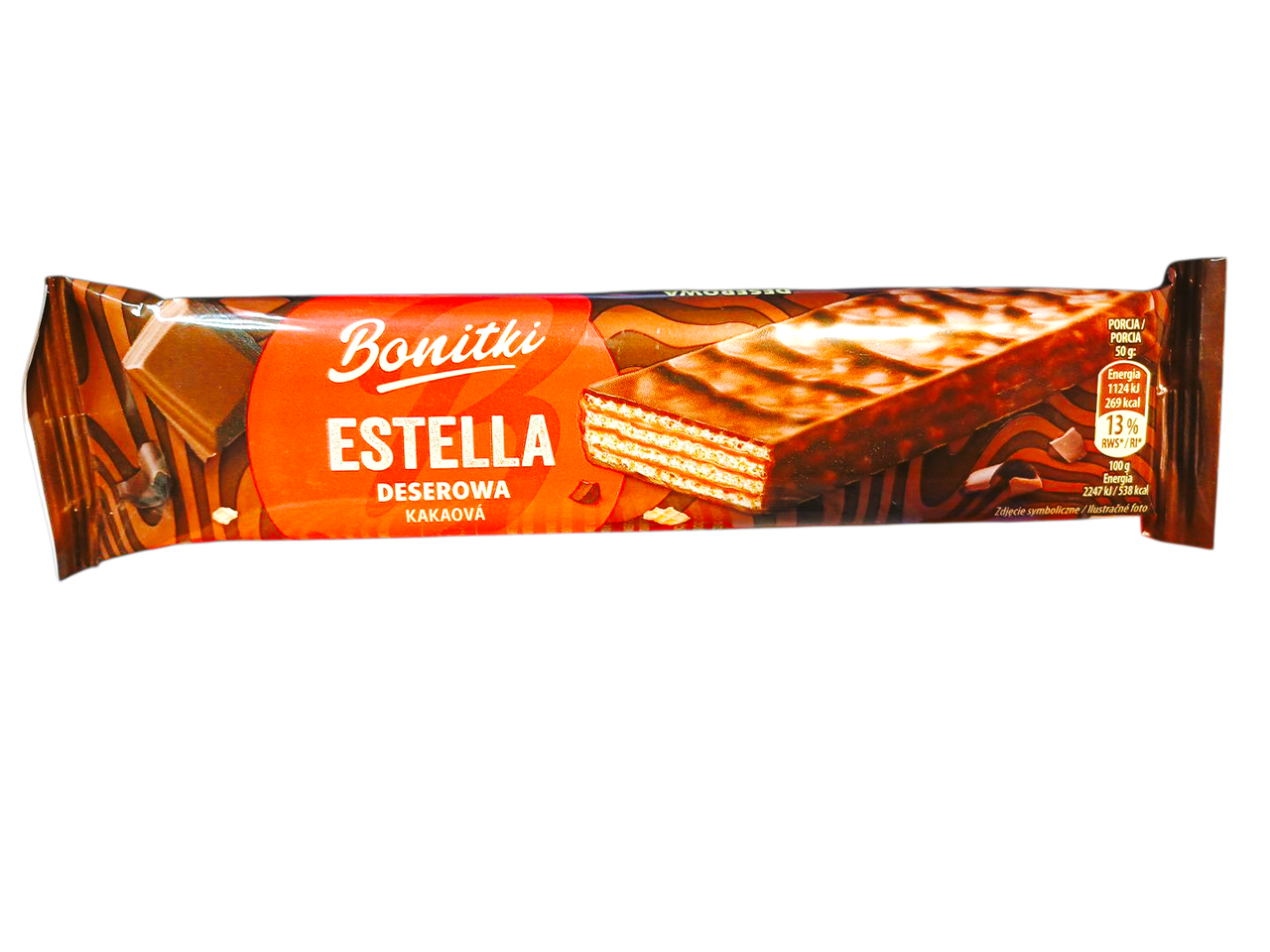Вафлі в шоколаді з шоколадною начинкою Bonitki-Estella Deserowa 50г Польща