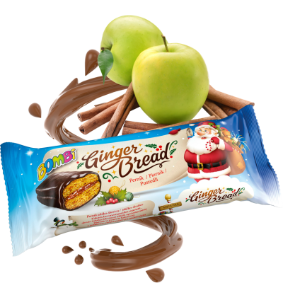 Пряник Імбирний з яблучним джемом і корицею Bombi 50г  Словакия