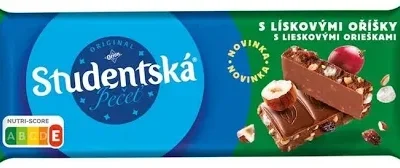 Шоколад молочний фундуком та родзинками StudentskaMilk s liskovymi oreskami Чехія 90г
