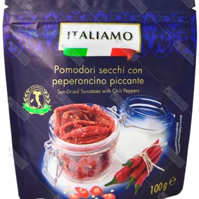 Томати сушені з перцем чилі Italiamo italiamo secchi con peperoncino piccante, Італія 100г